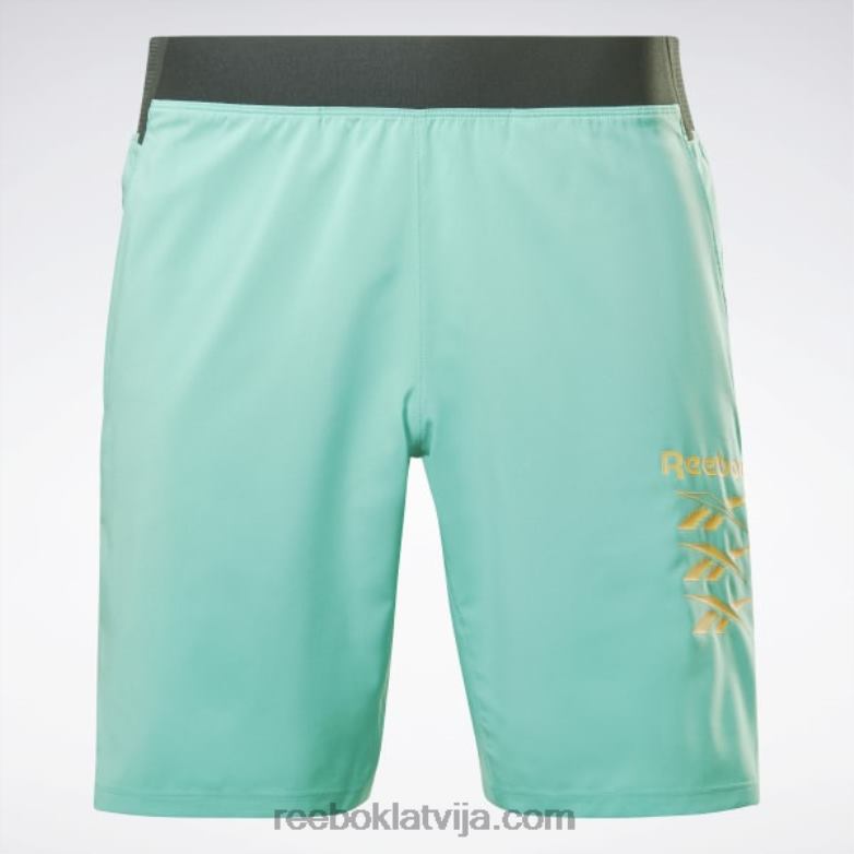 episki viegli grafiski šorti vīriešiem 0T4641349 Reebok nākotnes zilganzaļa
