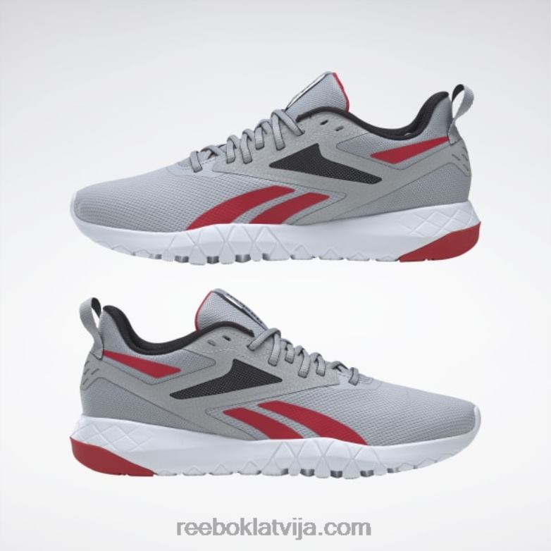 flexagon force 4 vīriešu treniņu apavi0T4641335 Reebok tīri pelēks 3/core melns/vektorsarkans