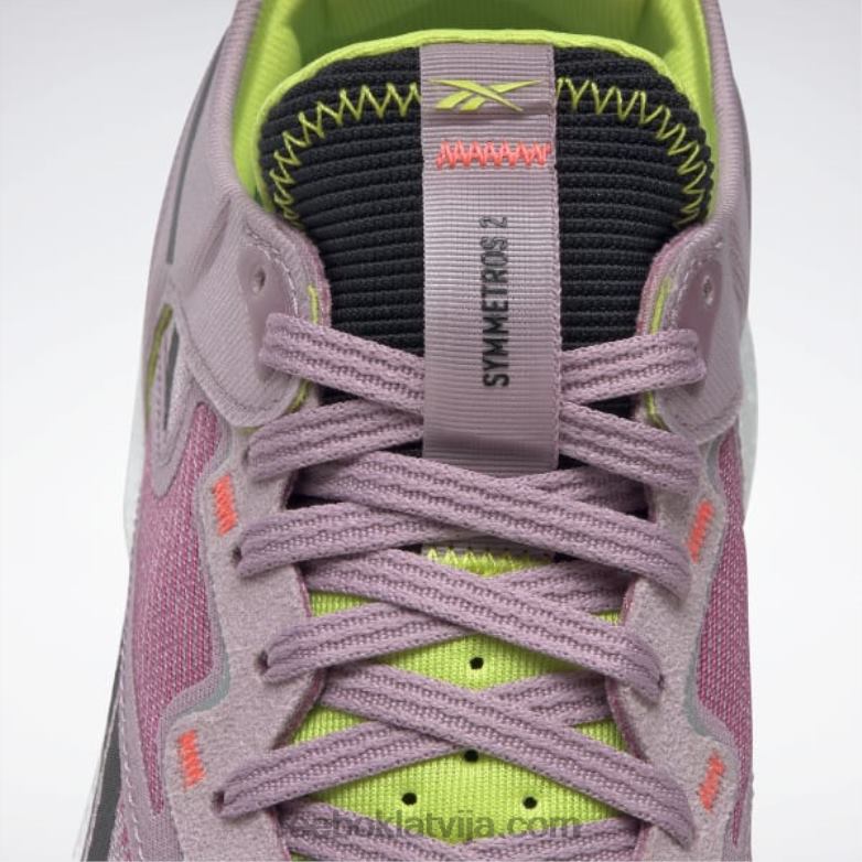 floatride energy symmetros 2 sieviešu skriešanas apavi0T464181 Reebok uzlieta ceriņi/skābi dzeltenā/daļēji klasiskā zilganzaļa