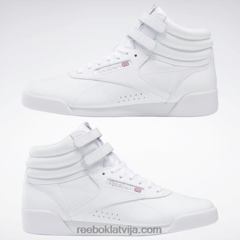 freestyle hi shoes - grade school bērni 0T4641372 Reebok balts