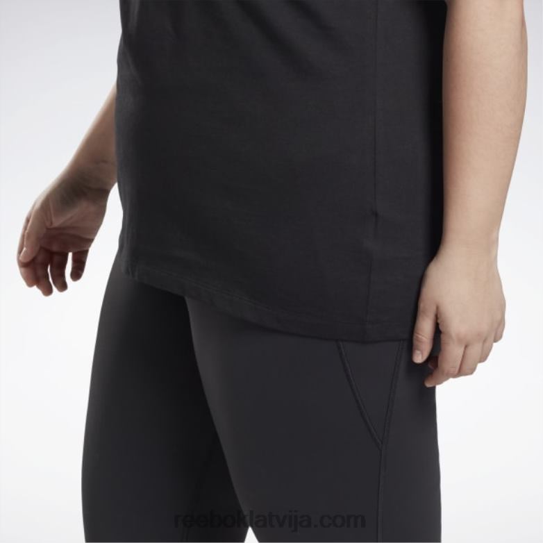 grafisks vektoru T-krekls (plus izmērs) sievietes 0T464837 Reebok melns