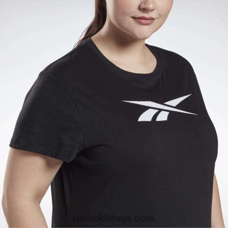 grafisks vektoru T-krekls (plus izmērs) sievietes 0T464837 Reebok melns