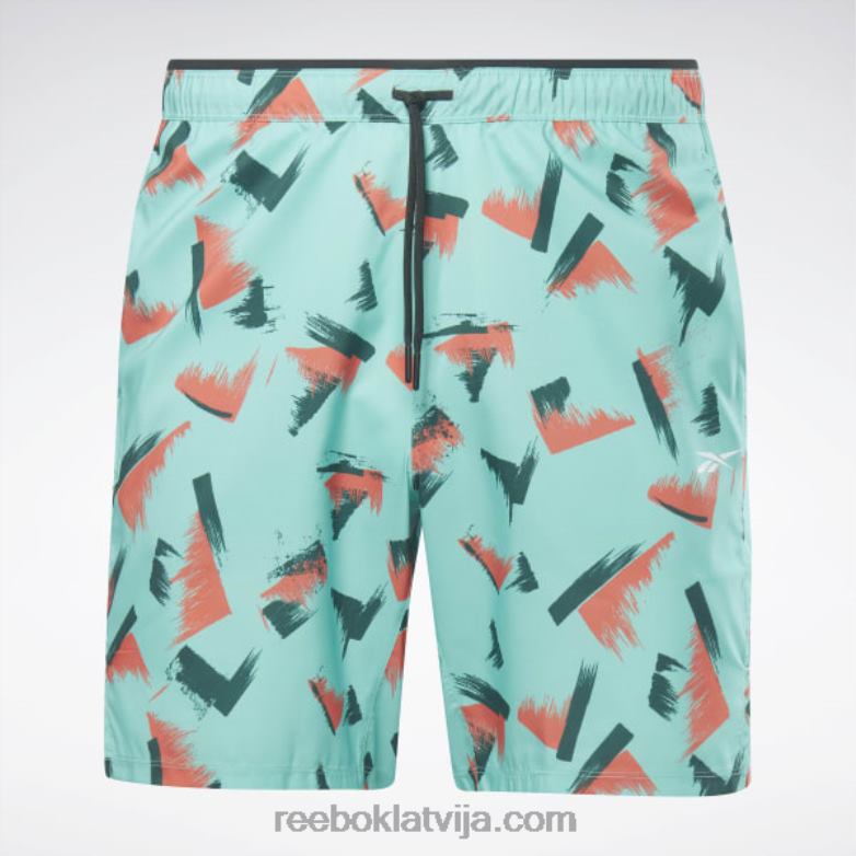 grafiskā ātruma 20 šorti vīriešiem 0T4641274 Reebok daļēji klasiska zilganzaļa