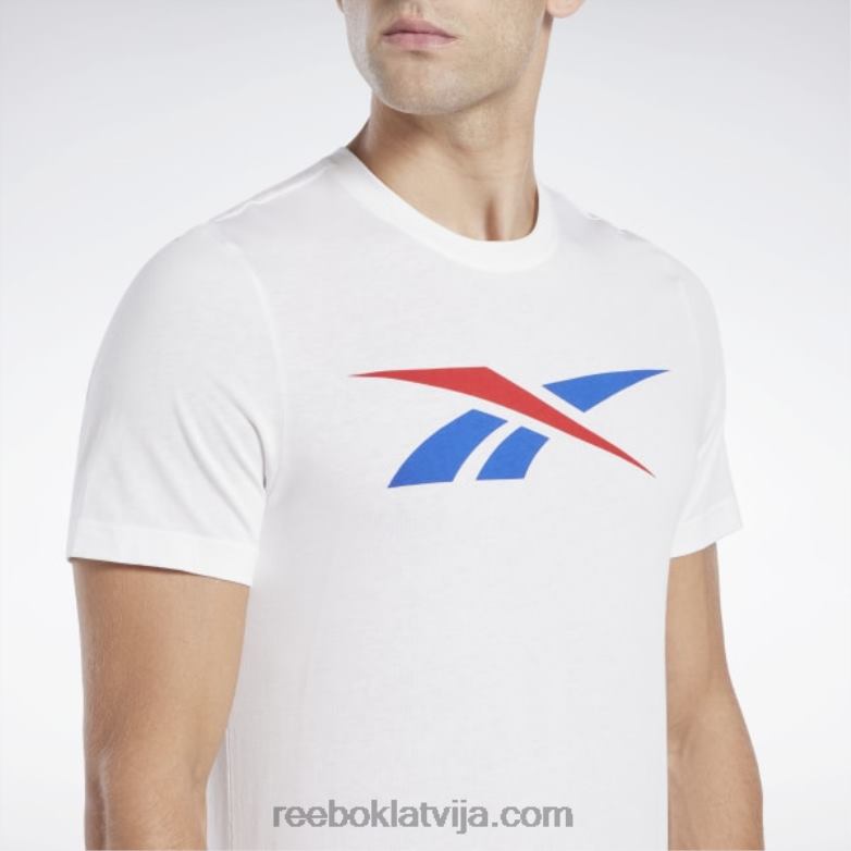 grafiskās sērijas vektoru T-krekls vīriešiem 0T4641185 Reebok balts/vektorsarkans/vektorzils