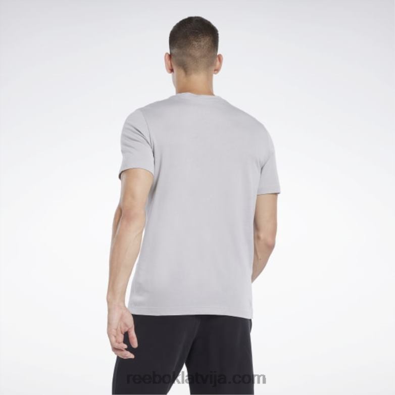 grafiskās sērijas vektoru T-krekls vīriešiem 0T4641244 Reebok tīri pelēks 3