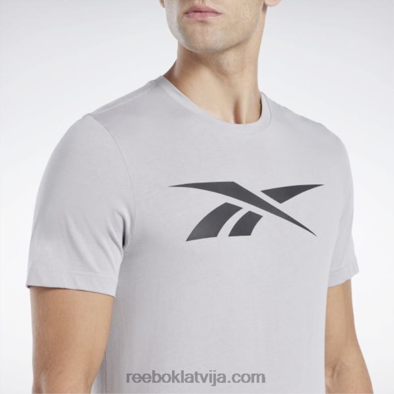 grafiskās sērijas vektoru T-krekls vīriešiem 0T4641244 Reebok tīri pelēks 3