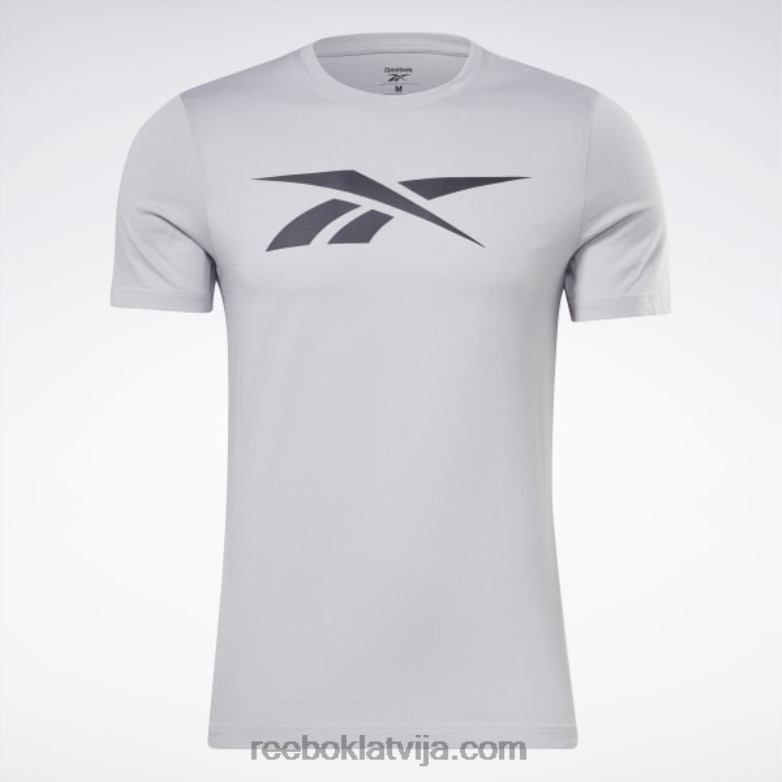 grafiskās sērijas vektoru T-krekls vīriešiem 0T4641244 Reebok tīri pelēks 3