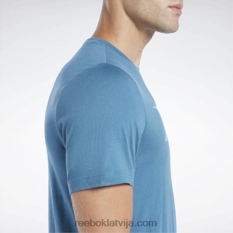 grafiskās sērijas vektoru T-krekls vīriešiem 0T4641261 Reebok tēraudzils s23-r