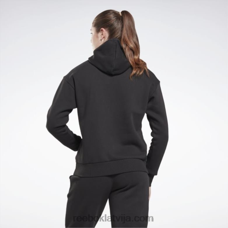 identitāte liela logotipa flīsa kapuci sievietes 0T464408 Reebok melns
