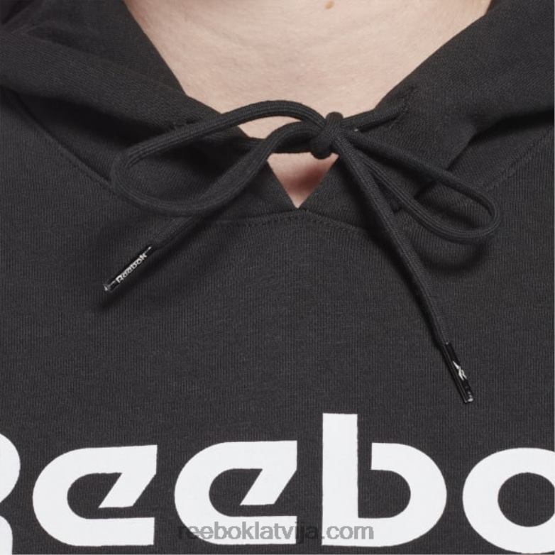 identitāte liela logotipa flīsa kapuci sievietes 0T464408 Reebok melns