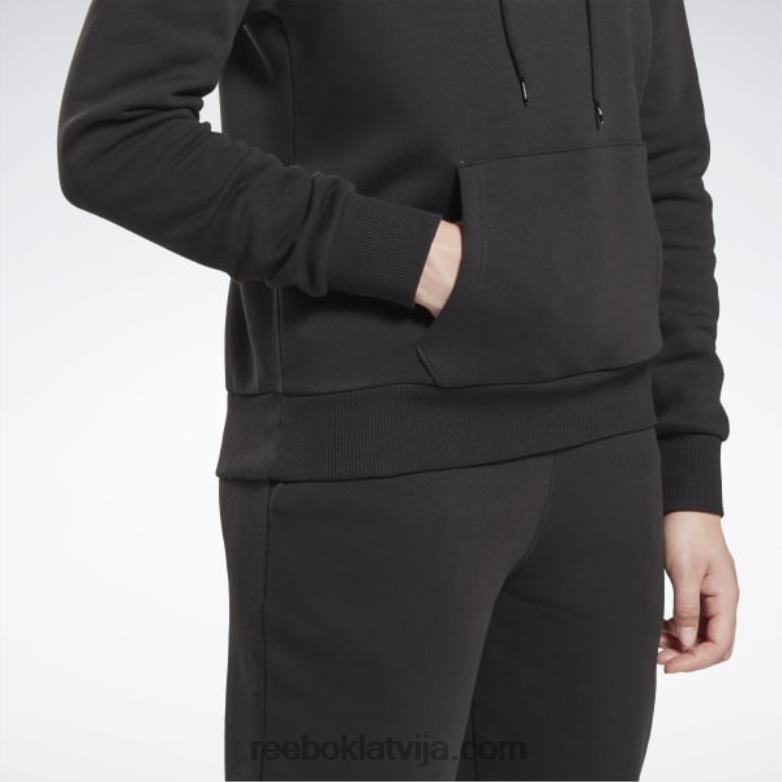 identitāte liela logotipa flīsa kapuci sievietes 0T464408 Reebok melns