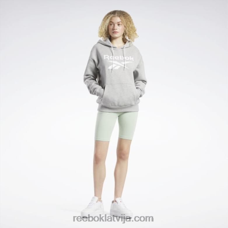 identitāte liela logotipa flīsa kapuci sievietes 0T464464 Reebok vidēji pelēki virši