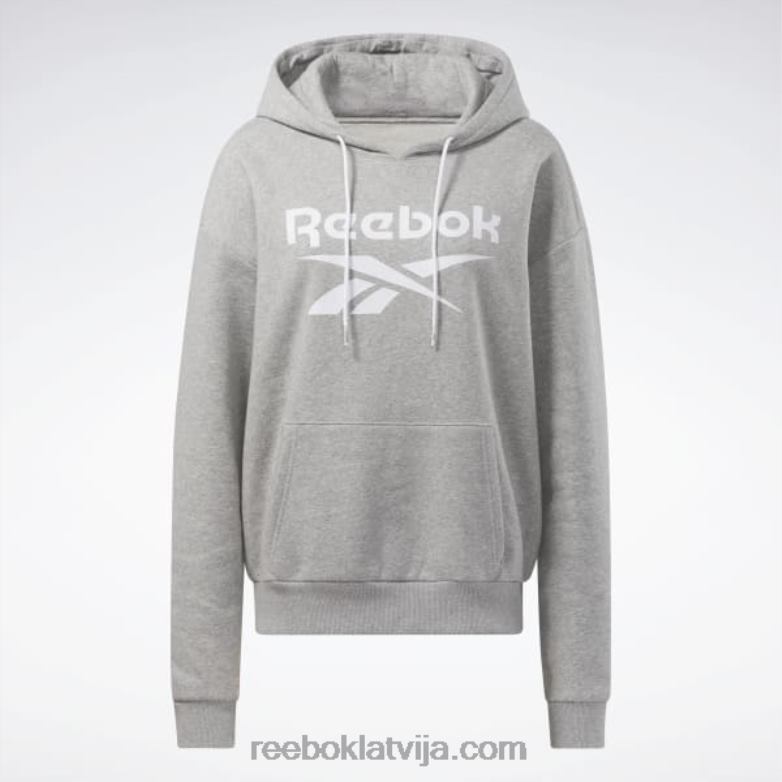 identitāte liela logotipa flīsa kapuci sievietes 0T464464 Reebok vidēji pelēki virši