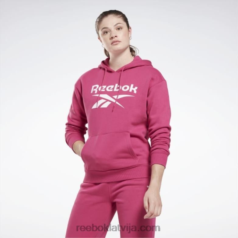 identitāte liela logotipa flīsa kapuci sievietes 0T464582 Reebok daļēji lepni rozā