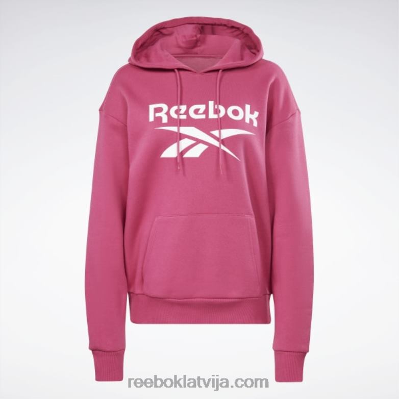 identitāte liela logotipa flīsa kapuci sievietes 0T464582 Reebok daļēji lepni rozā
