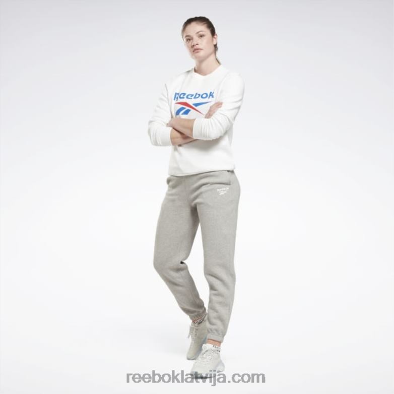 identitāte liela logotipa vilnas komandas sporta krekls sievietes 0T464597 Reebok balts