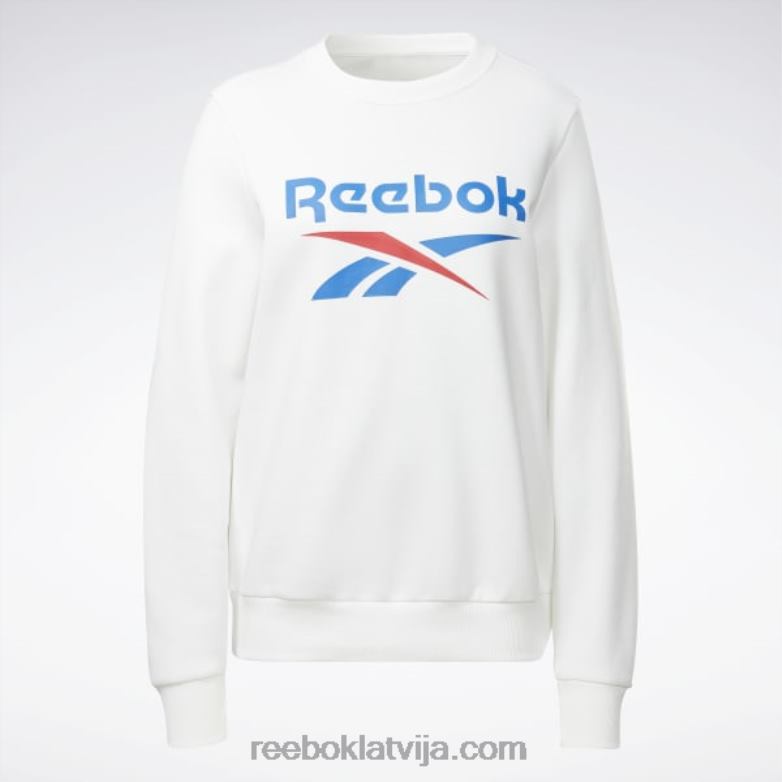 identitāte liela logotipa vilnas komandas sporta krekls sievietes 0T464597 Reebok balts