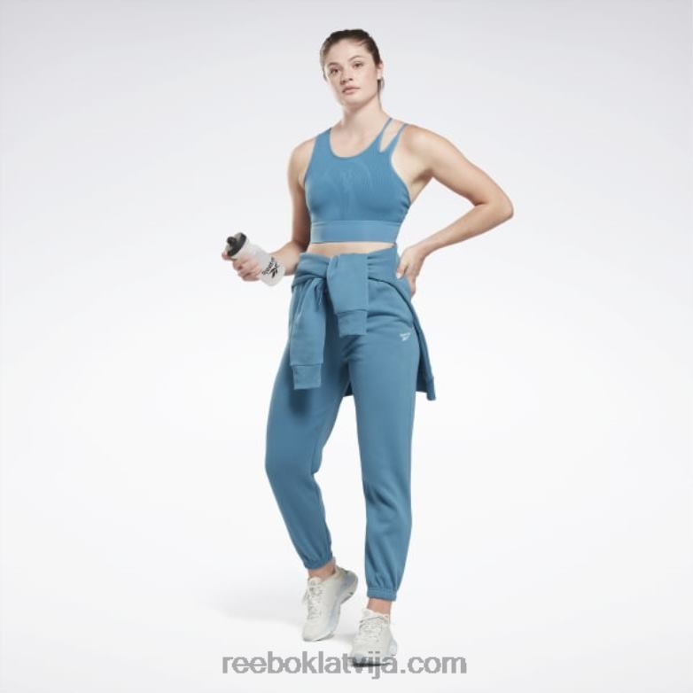 identitāte liela logotipa vilnas komandas sporta krekls sievietes 0T464827 Reebok tēraudzils s23-r