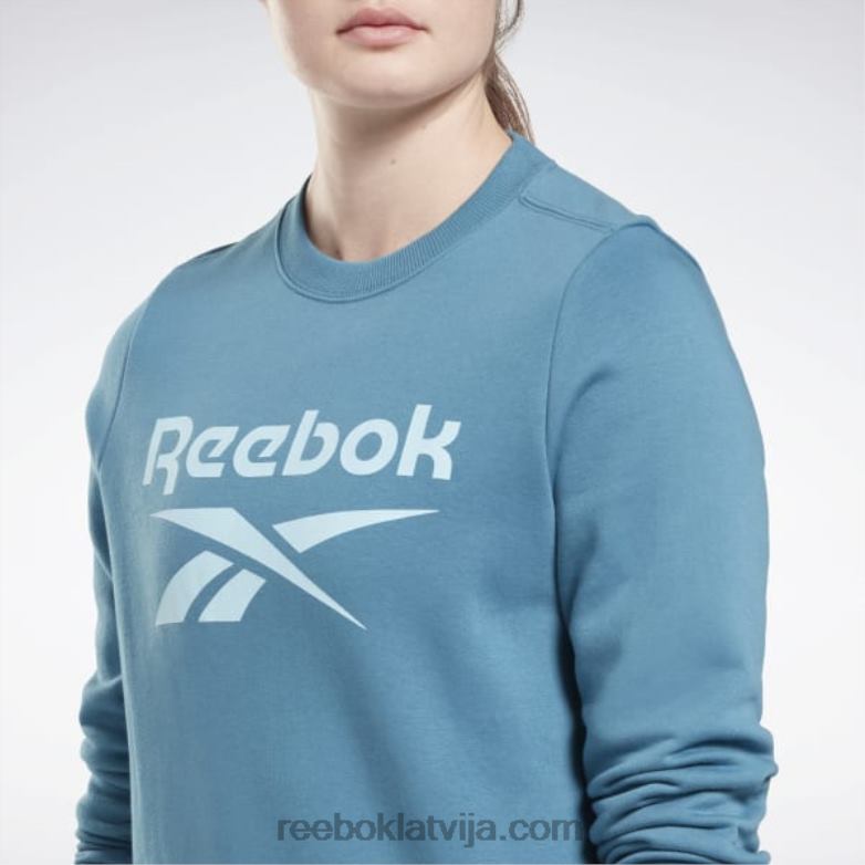 identitāte liela logotipa vilnas komandas sporta krekls sievietes 0T464827 Reebok tēraudzils s23-r