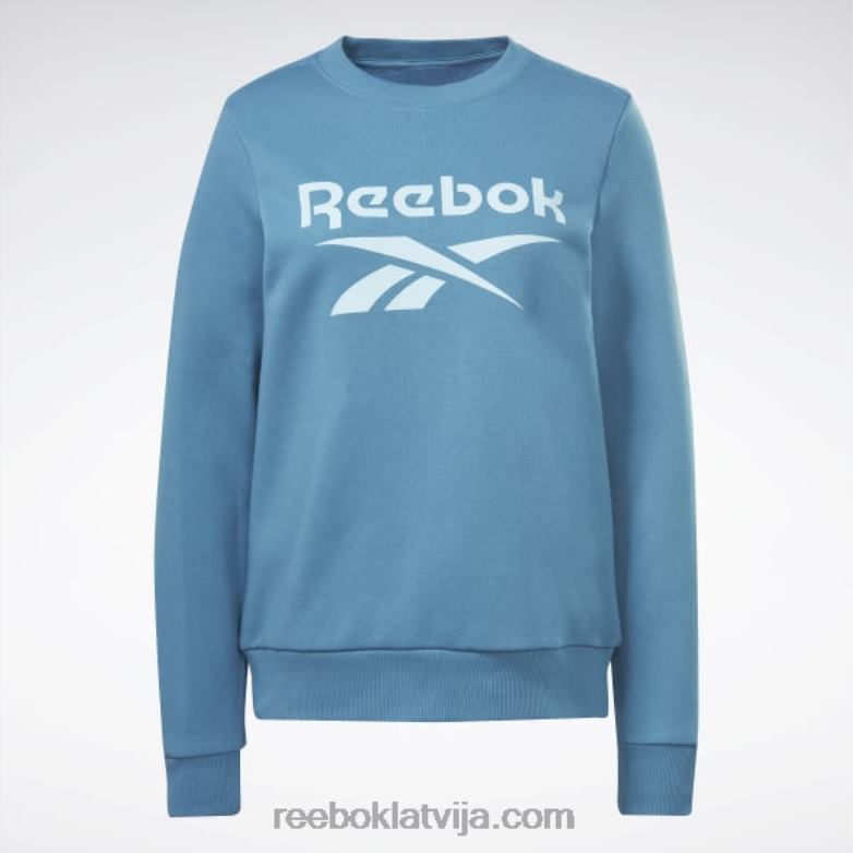 identitāte liela logotipa vilnas komandas sporta krekls sievietes 0T464827 Reebok tēraudzils s23-r