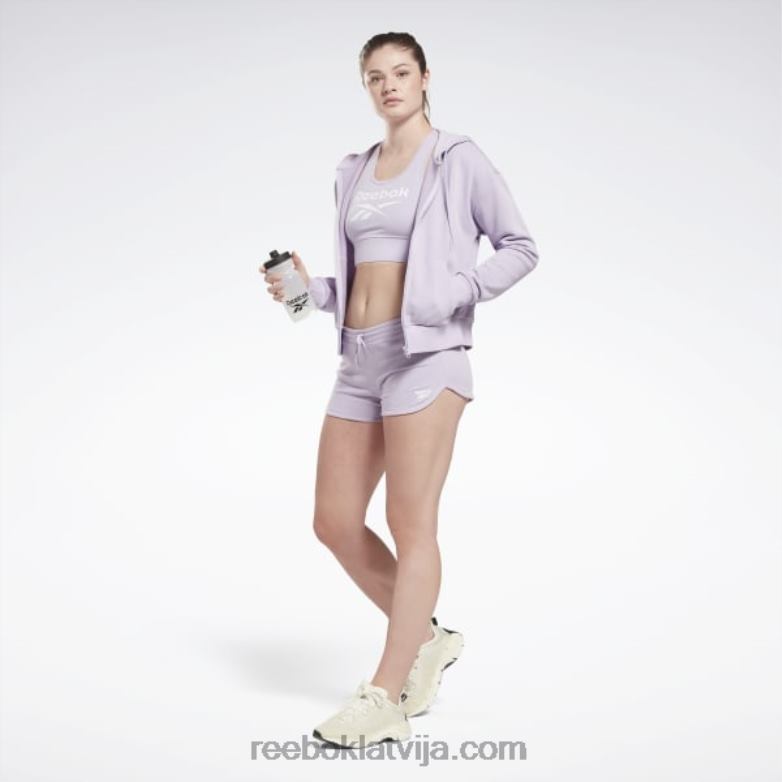 identitāte mazs logotips franču frotē kapuci ar rāvējslēdzēju sievietes 0T464648 Reebok violeta oāze