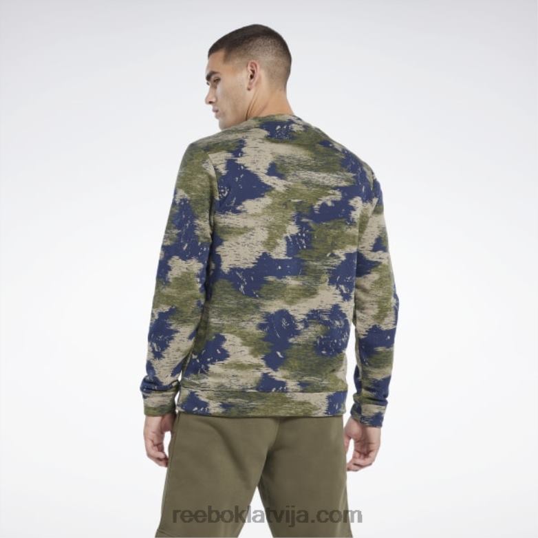 identitāte moderns camo flīsa komandas sporta krekls vīriešiem 0T4641297 Reebok mednieks zaļš