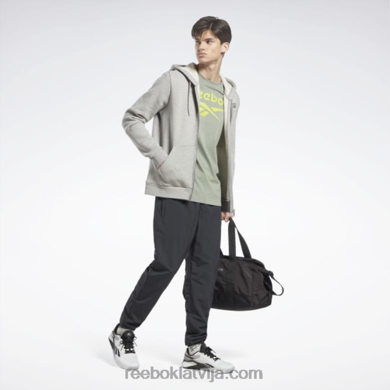 identitātes flīsa kapuci ar pilnu rāvējslēdzēju vīriešiem 0T4641183 Reebok vidēji pelēki virši