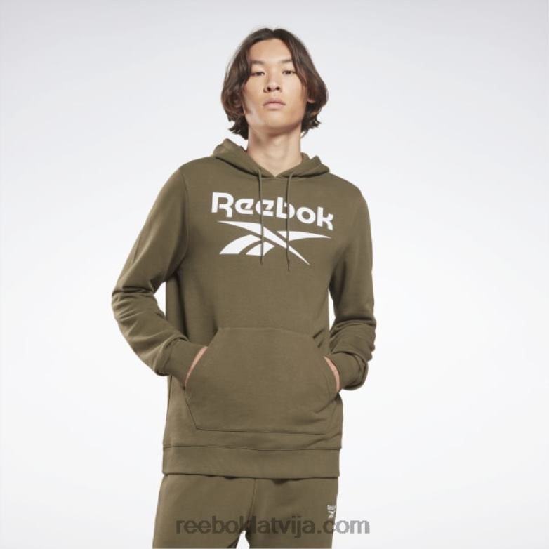identitātes kapuci ar lielu logotipu vīriešiem 0T4641344 Reebok Zaļā armija