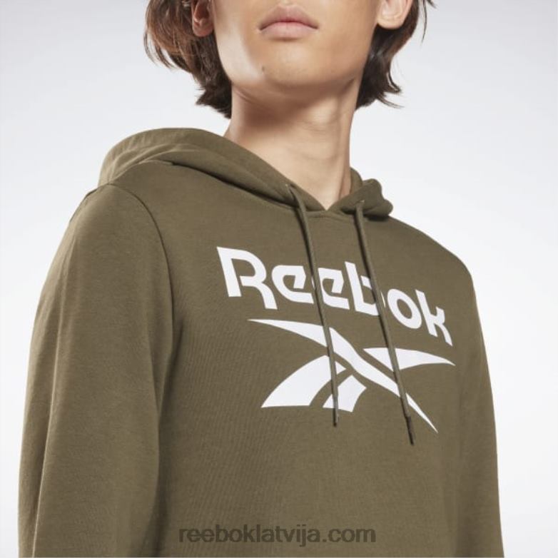 identitātes kapuci ar lielu logotipu vīriešiem 0T4641344 Reebok Zaļā armija
