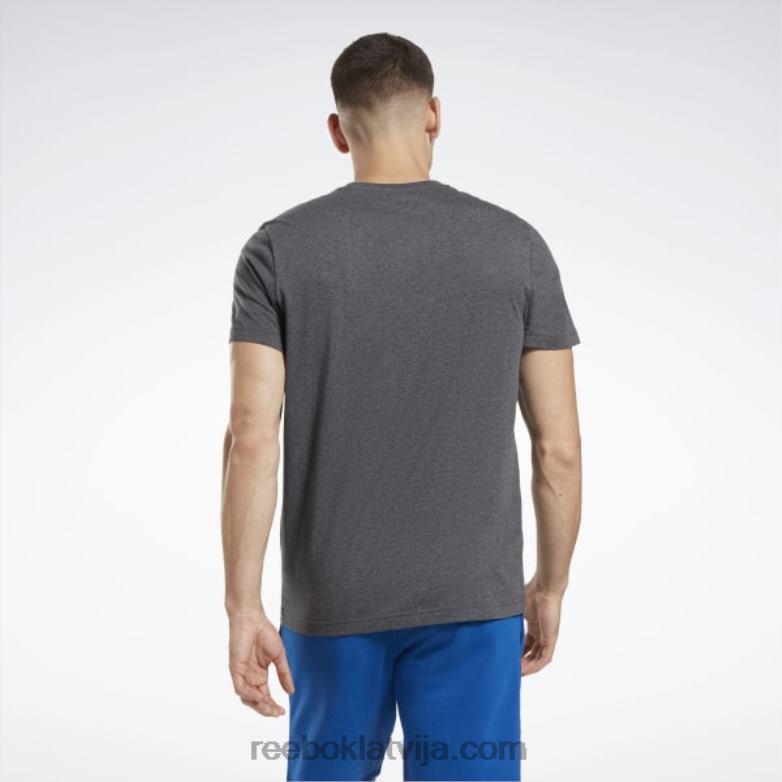 identitātes klasikas t-krekls vīriešiem 0T4641209 Reebok tumši pelēki virši