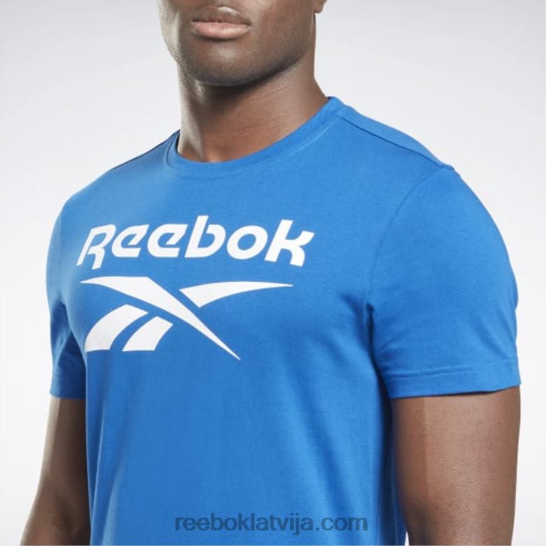 identitātes liela logotipa t-krekls vīriešiem 0T4641193 Reebok vektors zils/balts