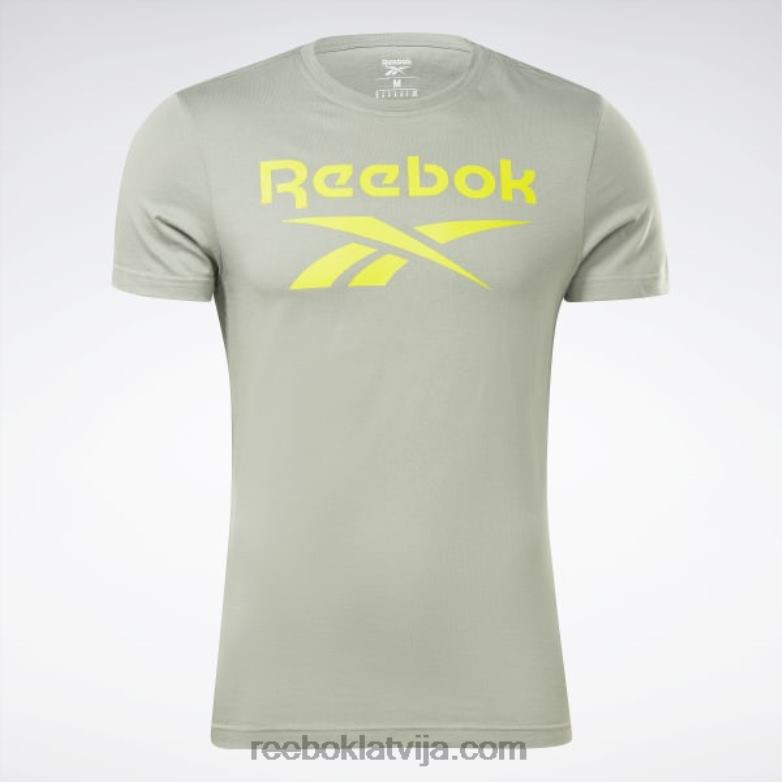 identitātes liela logotipa t-krekls vīriešiem 0T4641204 Reebok harmonija zaļa