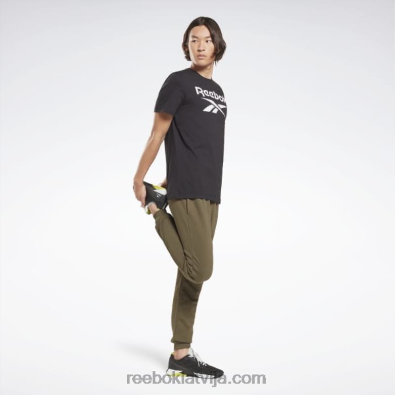 identitātes liela logotipa t-krekls vīriešiem 0T4641238 Reebok melns