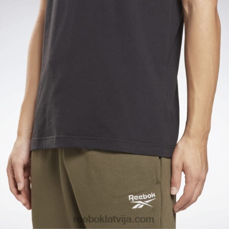 identitātes liela logotipa t-krekls vīriešiem 0T4641238 Reebok melns