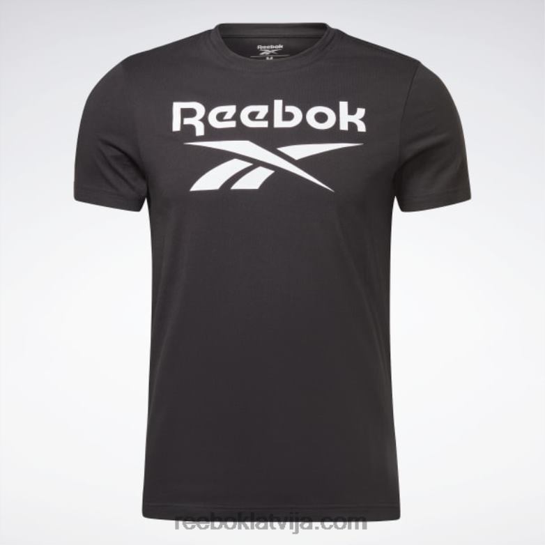 identitātes liela logotipa t-krekls vīriešiem 0T4641238 Reebok melns