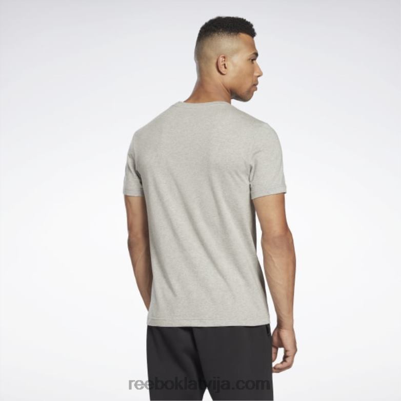 identitātes liela logotipa t-krekls vīriešiem 0T4641306 Reebok vidēji pelēki virši