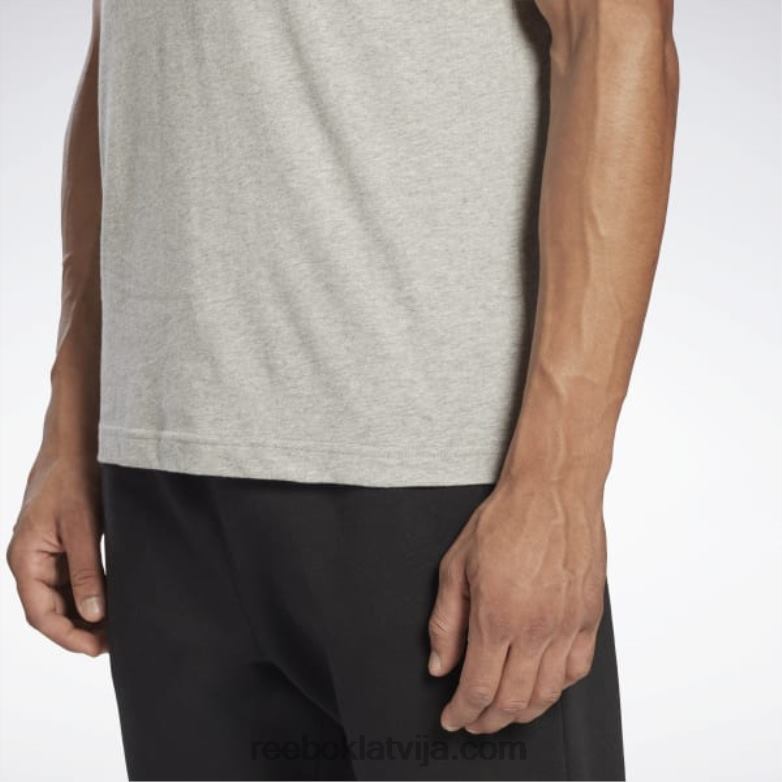 identitātes liela logotipa t-krekls vīriešiem 0T4641306 Reebok vidēji pelēki virši