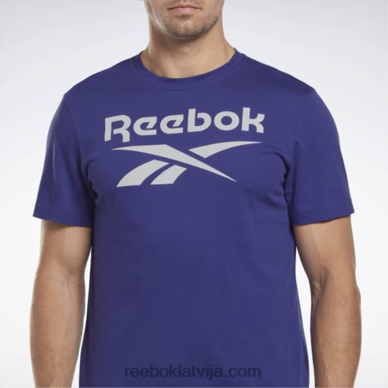 identitātes liela logotipa t-krekls vīriešiem 0T4641348 Reebok trekns violets