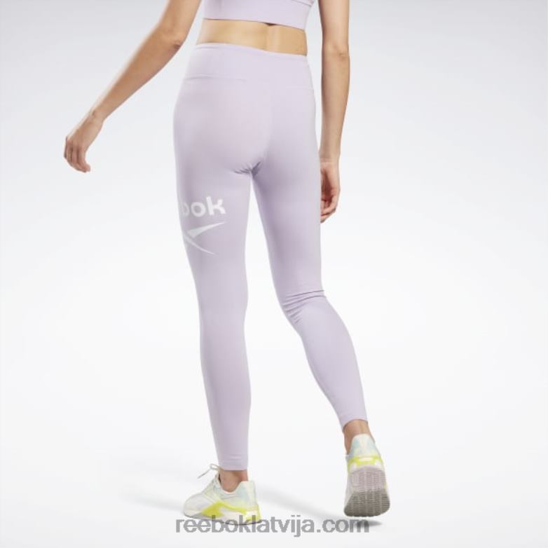 identitātes logo legingi sievietes 0T464550 Reebok violeta oāze