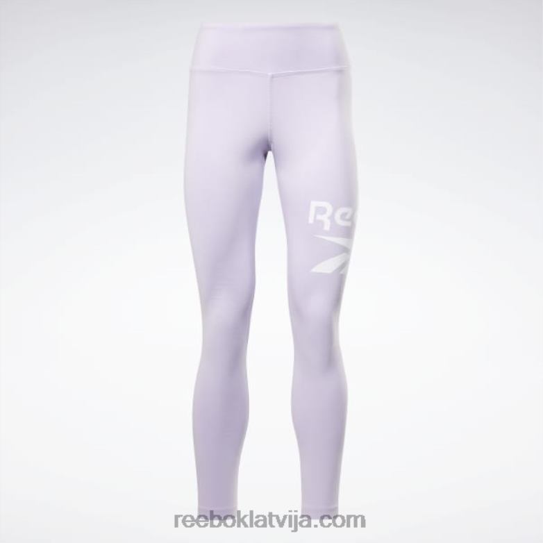 identitātes logo legingi sievietes 0T464550 Reebok violeta oāze