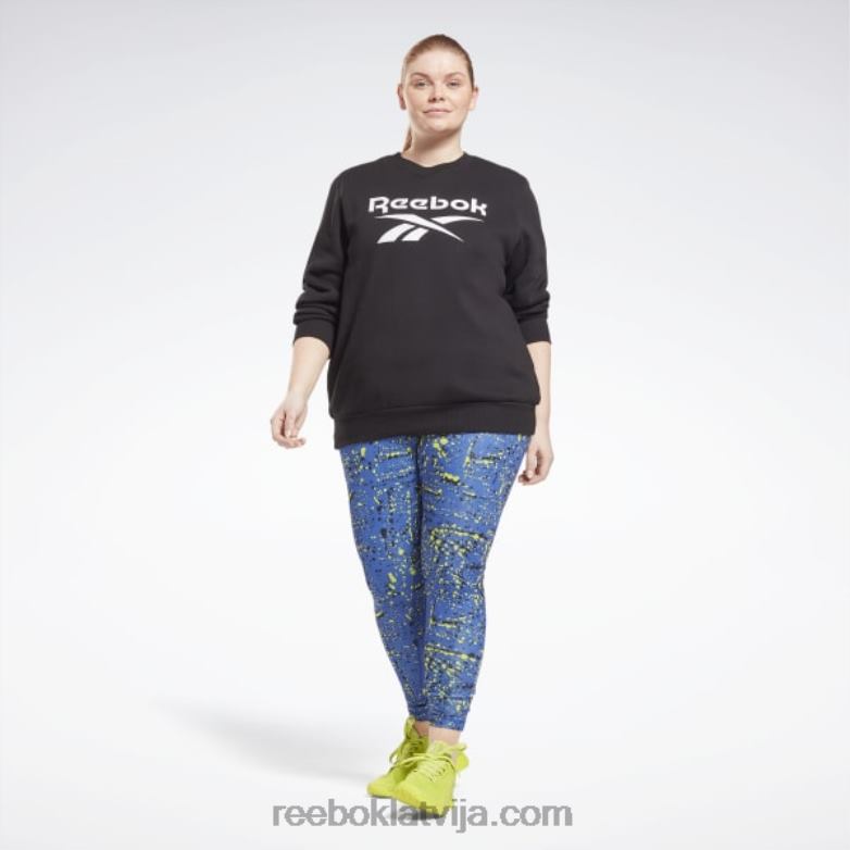 identitātes logotipa vilnas komandas sporta krekls (plus izmēra) sievietes 0T464998 Reebok melns