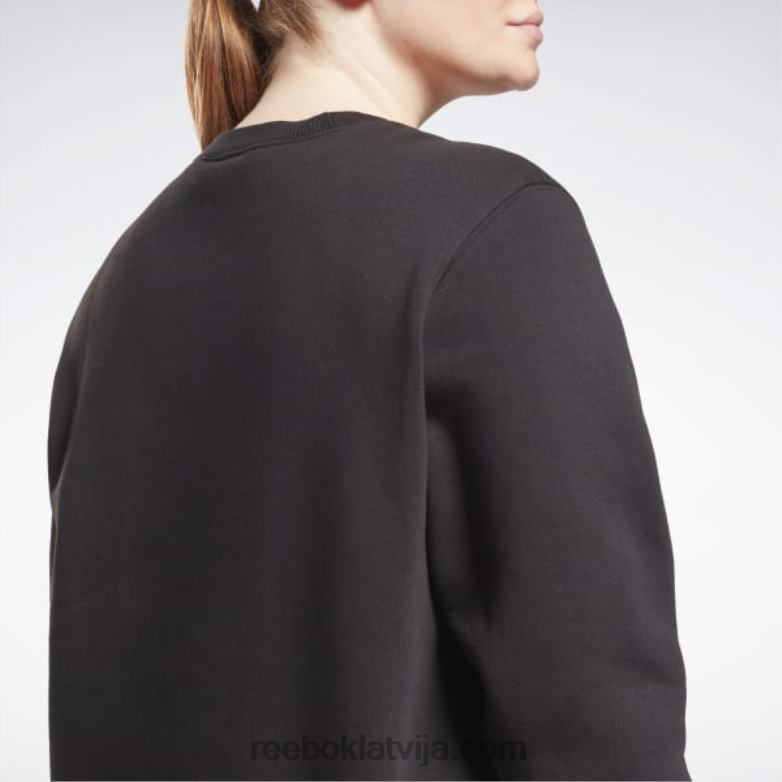 identitātes logotipa vilnas komandas sporta krekls (plus izmēra) sievietes 0T464998 Reebok melns