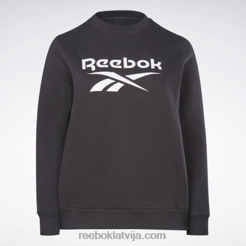identitātes logotipa vilnas komandas sporta krekls (plus izmēra) sievietes 0T464998 Reebok melns
