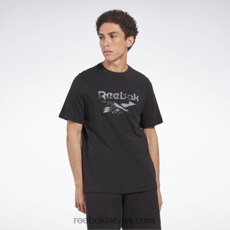 identitātes moderns camo t-krekls vīriešiem 0T4641155 Reebok melns