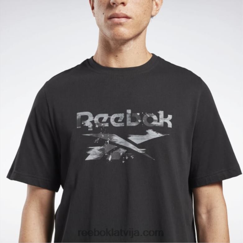 identitātes moderns camo t-krekls vīriešiem 0T4641155 Reebok melns