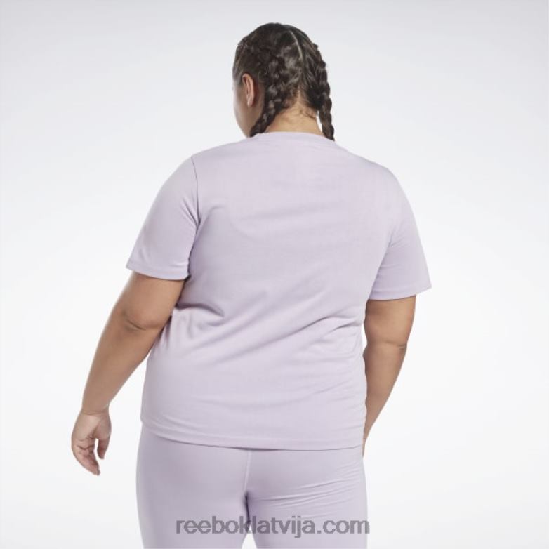identitātes t-krekls (plus izmērs) sievietes 0T464729 Reebok violeta oāze