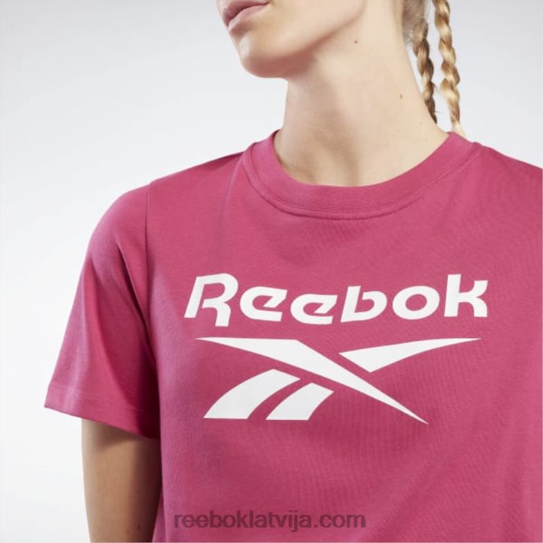 identitātes t-krekls sievietes 0T464520 Reebok daļēji lepni rozā/balts
