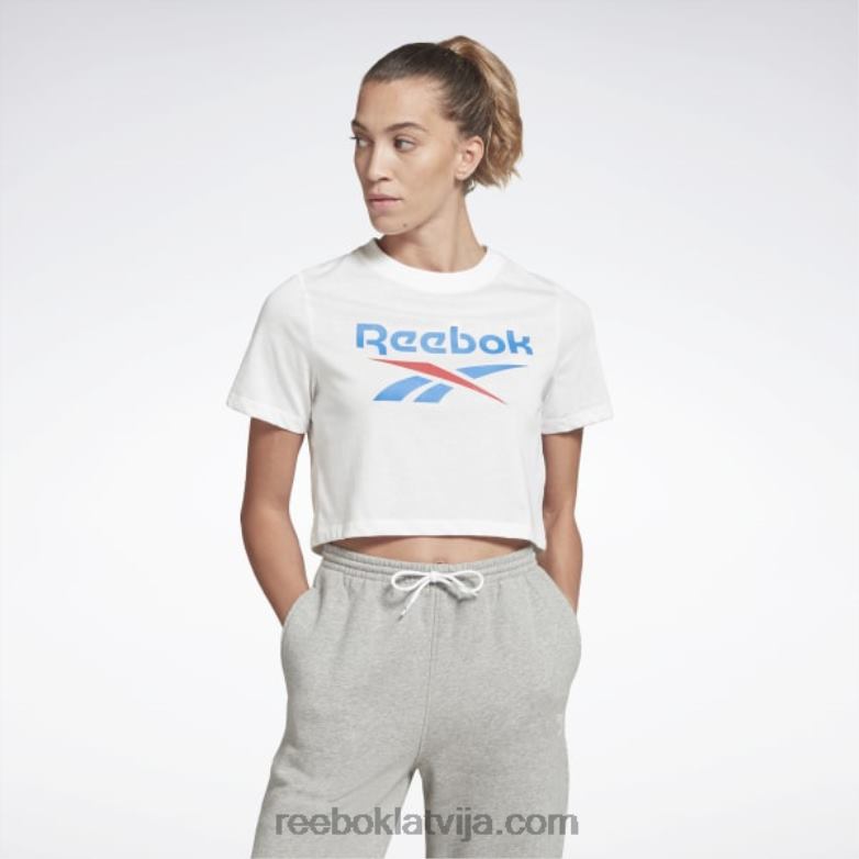 identitātes t-krekls sievietes 0T464523 Reebok balts/vektorzils