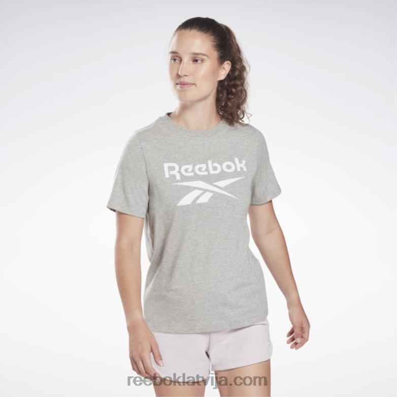 identitātes t-krekls sievietes 0T464703 Reebok vidēji pelēki virši