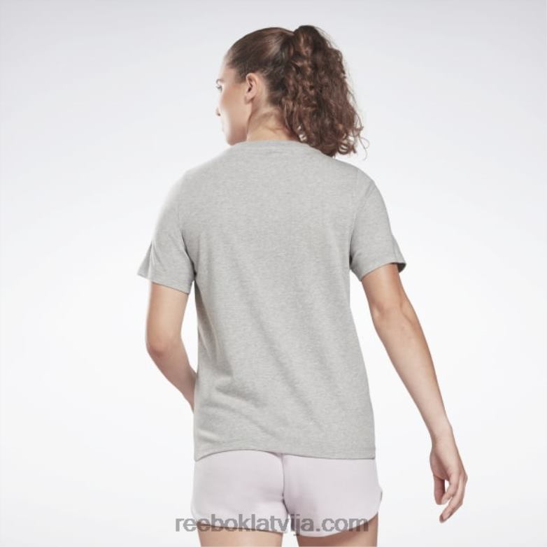 identitātes t-krekls sievietes 0T464703 Reebok vidēji pelēki virši